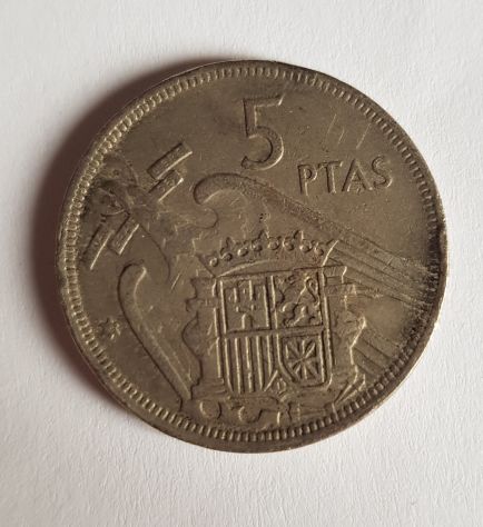 Moneta da collezione 5 ptas 1957 - Foto 2