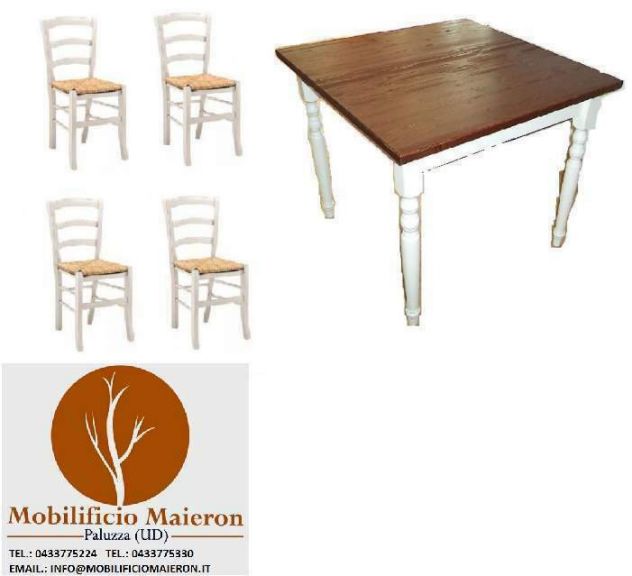 Set Milano Cod102 Sedie e Tavoli Arredamento Ristorante Bar Shabby