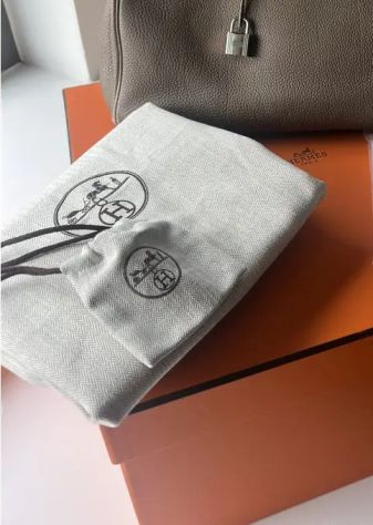 Borsa Hermès Birkin 35 – Pelle Togo – Finiture in palladio - Foto 4