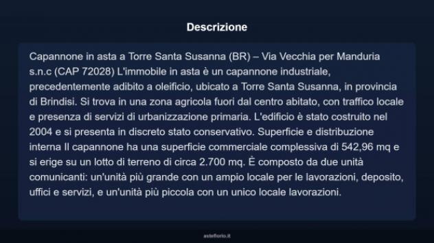 Immobile in asta di 542 m² in vendita a Torre Santa Susanna - Foto 3