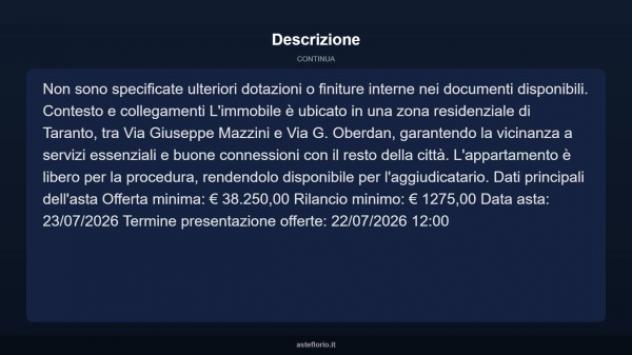 Immobile in asta di 53 m² in vendita a Taranto - Foto 4