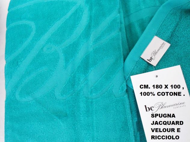 TELO MARE BLUMARINE CM. 180 X 100 SPUGNA 100 COTONE - Foto 3