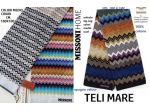 TELI  MARE  MISSONI 3 modelli cm. 180 x 100