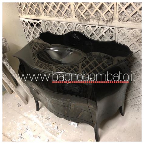 Mobile bagno stile barocco nero lucido moder - Foto 4