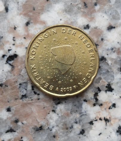 MONETA 20 CENTESIMI EURO DEL 2003 OLANDA - MAI CIRCOLATO -