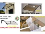 Pensilina Tettoia cappottina copriporta in policarbonato plexiglas