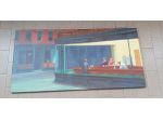 Stampa su tela "I Nottambuli" by Edward Hopper, cm.102x51x2, leggi info