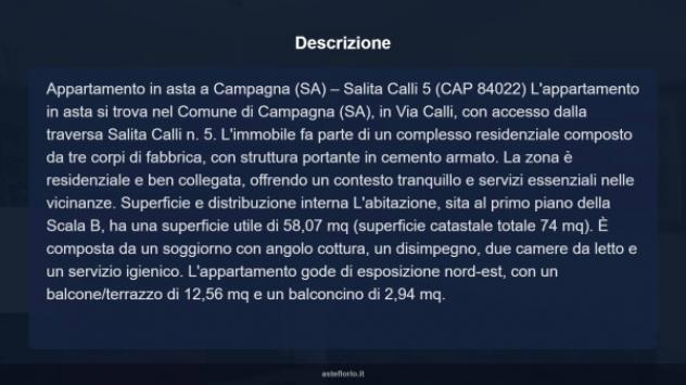 Immobile in asta di 58 m², box auto in vendita a Campagna - Foto 5