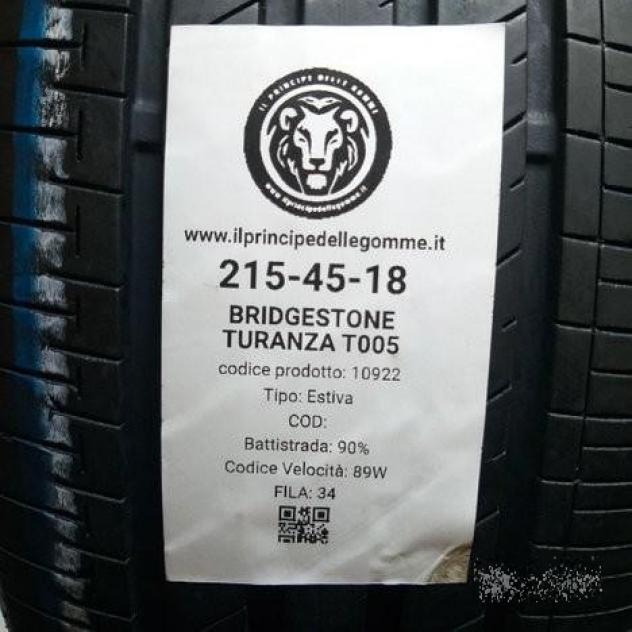 2 gomme 215 45 18 bridgestone a10922