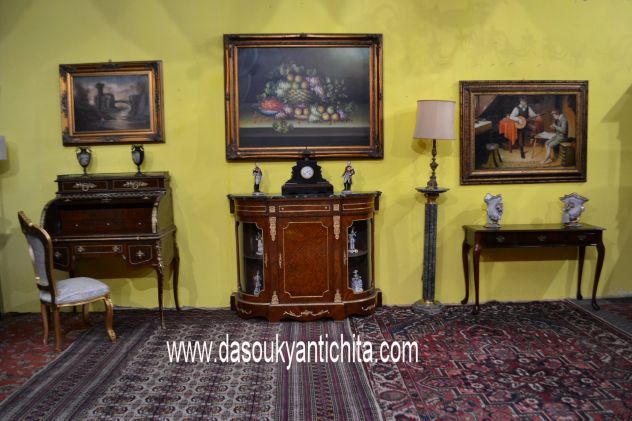 Credenza mezzo giro stile Napoleone III a tre ante - Foto 3