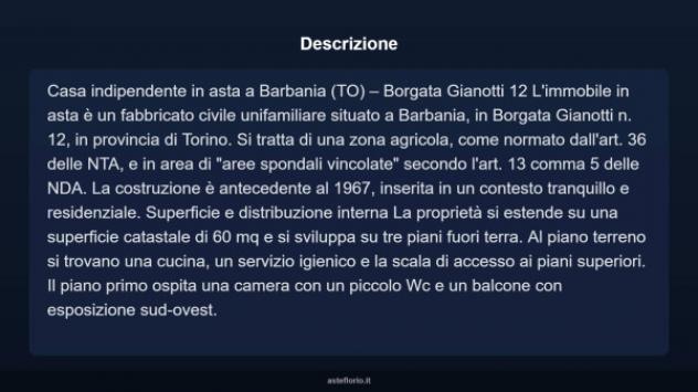 Immobile in asta di 60 m² in vendita a Barbania - Foto 3