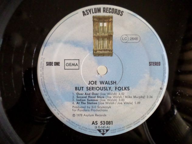 JOE WALSH - (Eagles) But Seriously, Folks... LP / 33 giri 1978 - Foto 4