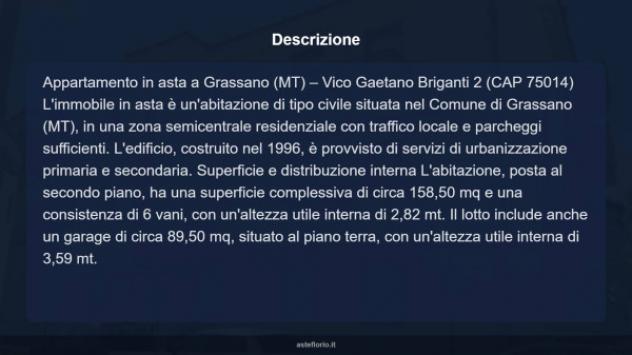 Immobile in asta di 158 m², box auto in vendita a Grassano - Foto 16
