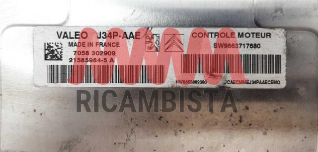 SW9663717680 21585984-5A Peugeot 206 1.4 centralina motore Valeo - Foto 2