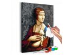 Quadro Fai Da Te 40x60 Cm. Dama Con L'ermellino ARREDALACASA Spedizione Gratis