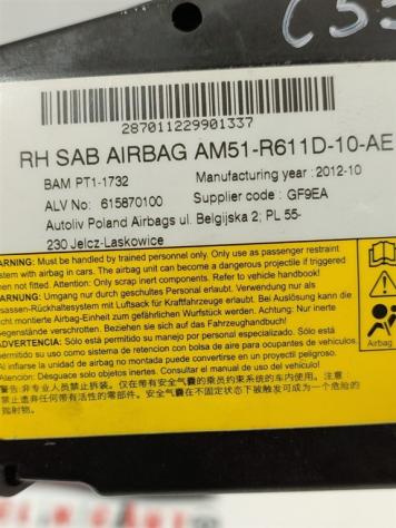 AIRBAG SEDILE DESTRO FORD C - Max Serie AM51-R611D-10-AE TYDA (10) - Foto 2