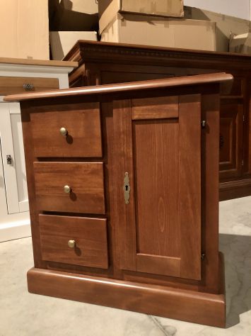 NUOVA BASE 1 ANTA 3 CASSETTI DI VERO LEGNO