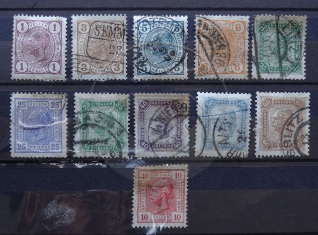 AUSTRIA 1900-1909 Lotto di 55 francobolli - Foto 3