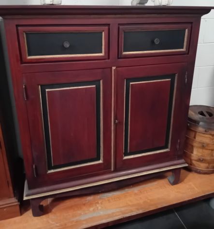 VENDO MOBILE CREDENZA di ANTIQUARIATO SHABBY CHIC DIPINTA e LACCATA - Foto 5
