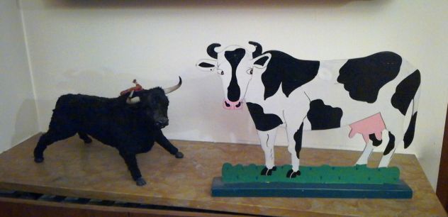 Toro ricoperto di stoffa + mucca - Foto 5