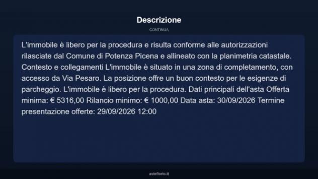 Immobile in asta di 24 m² in vendita a Potenza Picena - Foto 4