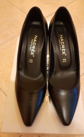 PAIA DI SCARPE ELEGANTI DONNA NERO TACCO 7 CM,N.37 BRAND:NACREE’,VERA PELLE - Foto 2