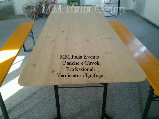 5 set panche e tavoli pieghevoli professionali per sagre noleggio 80 x 220 - Foto 5