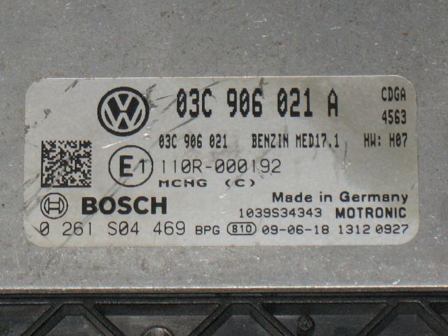 0261S04469 ECU VW PASSAT B6 1.4 TSI 0261S04469 MED17.1 03C906021A - Foto 2