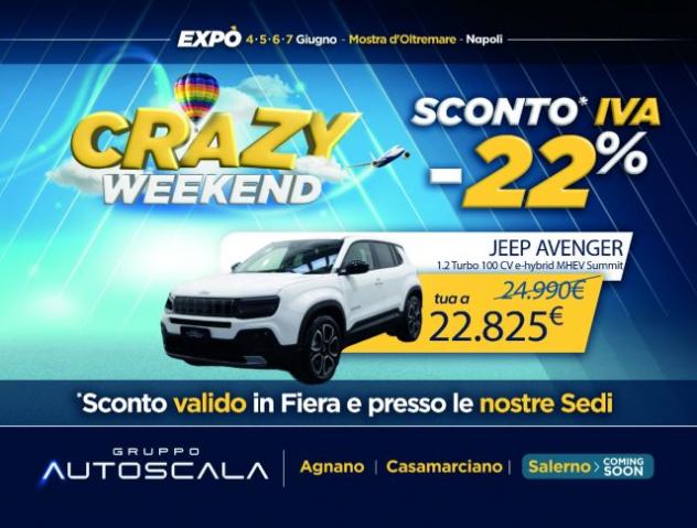 JEEP Avenger 1.2 Turbo 100 CV e-hybrid MHEV Summit rif. 23761898