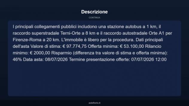 Immobile in asta di 124 m² con più di 5 locali e box auto in vendita a Amelia - Foto 13