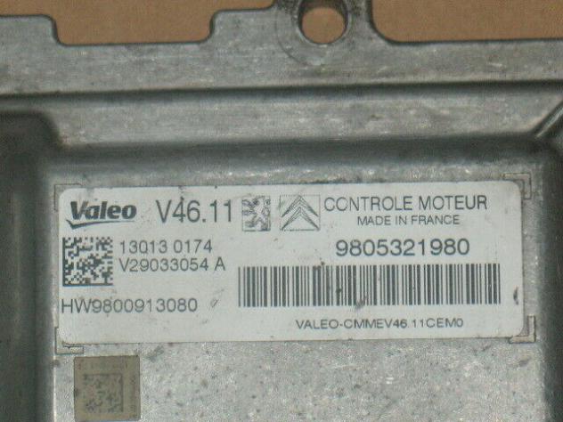 9805321980 ECU Peugeot 208 C3 V46.11 9805321980 HW9800913080 V29033054A - Foto 2