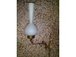 Vecchio applique con coppa in opalina d'epoca in ottone prima metà del 900