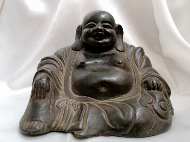 RARO ANTICO BUDDHA CINESE IN BRONZO, EPOCA FINE 1800 / INIZIO 1900.
