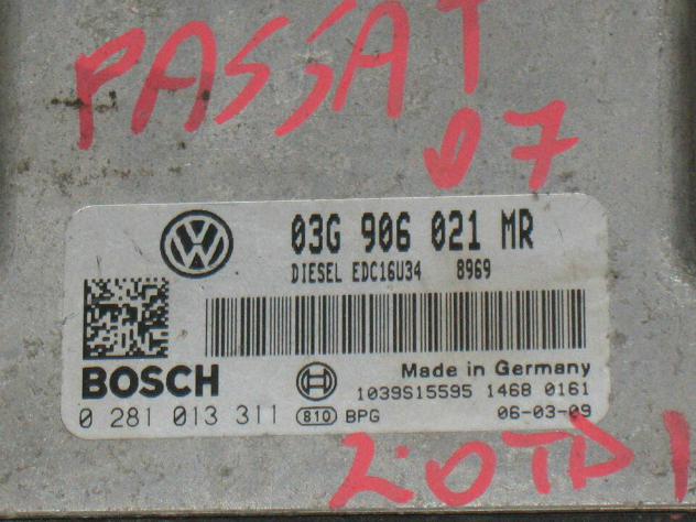 0281013311 ECU VW VOLKSWAGEN PASSAT 2.0 TDI 0281013311 03G906021MR EDC16U34 - Foto 2