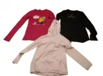 Set 2 magliette più 1 felpa con cappuccio chiusura a zip in ciniglia