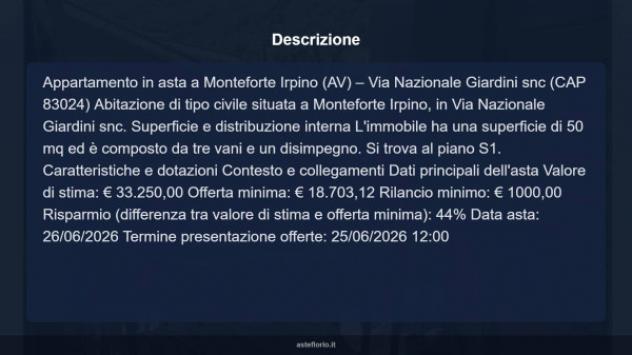 Immobile in asta di 50 m², box auto in vendita a Monteforte Irpino - Foto 18