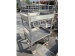 DUE CARRELLI ACCIAIO CON RUOTE