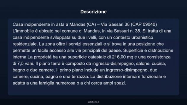 Immobile in asta di 216 m² con più di 5 locali in vendita a Mandas - Foto 3
