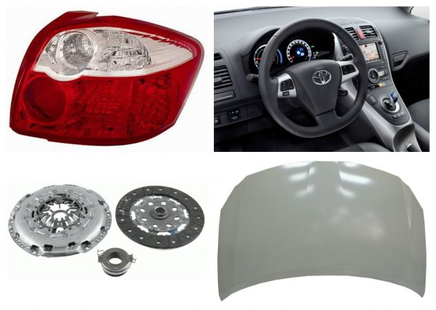 Toyota Auris frontale paraurti rinforzo fanale cofano airbag 2010 11 12