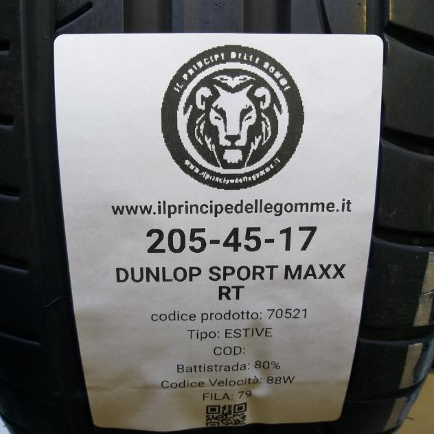 4 GOMME 205 45 17 DUNLOP A70521 - Foto 2