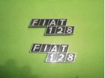 Scritte loghi targhette posteriori Fiat 128 berlina NUOVE
