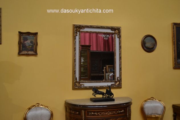 Specchiera rettangolare stile francese dorata - Foto 3