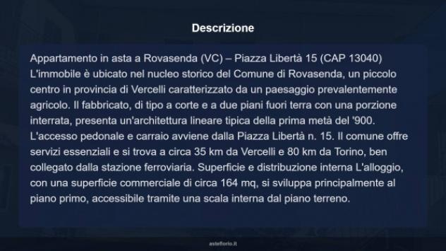 Immobile in asta di 204 m² con più di 5 locali e box auto in vendita a Rovasenda - Foto 17