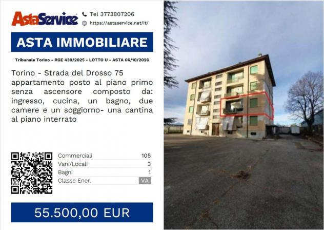 430/2025 U TO - Tribunale Torino - RGE 430/2025 - LOTTO U - ASTA 06/10/2026