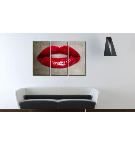 Quadro Con Due Labbra Rosso Fuoco - ARREDALACASA ????? (0)Review - Foto 2