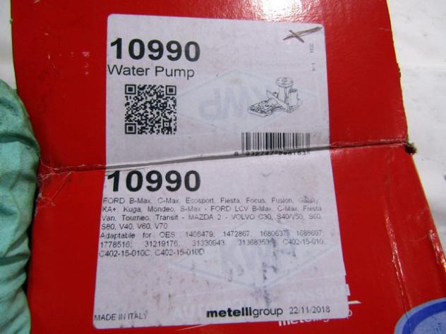 10990 POMPA ACQUA KWP FORD B-MAX 1.4 66KW 5P B 5M (2013) RICAMBIO USATO 1406479 1472867 1680637 1688697 1778516 31219176 31330043 31368353 C402-15-010 - Foto 3