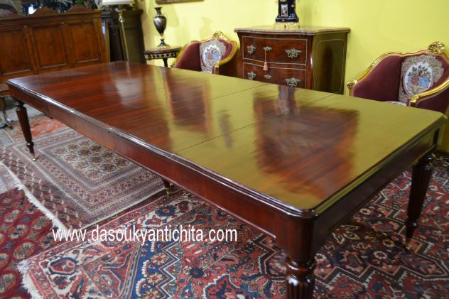 Tavolo da pranzo in mogano stile inglese allungabile fino a 326 cm - Foto 6