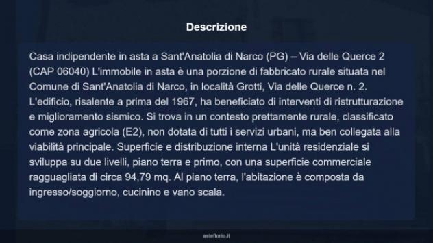 Immobile in asta di 94 m² in vendita a Sant'Anatolia di Narco - Foto 10