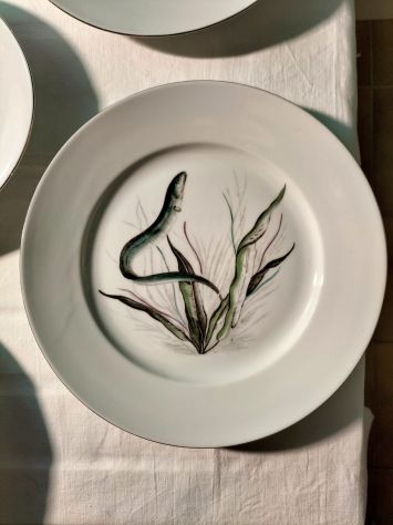 Servizio da Pesce Vintage Porcellana Bavaria Tirschenreuth (7 Pz) - Prezzo Tratt - Foto 10