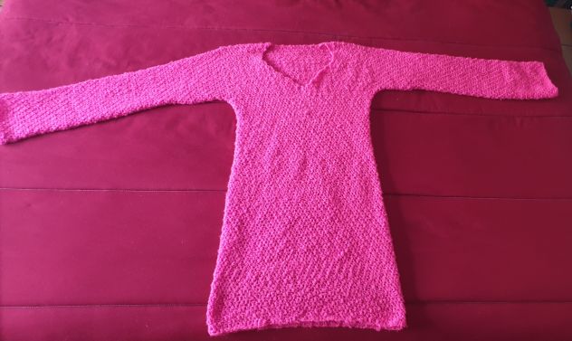 Maglia per leggins all'uncinetto tg 42 rosa
